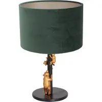 Steinhauer Designer-Tischlampe Animaux mit grünem Samt