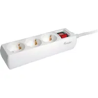 Equip 3fach Verteiler mit Schalter Mehrfachsteckdose Schuko, 1,5 m, Drinnen, Typ F, Type F (CEE 7/4), 1,5 mm², Kunststoff