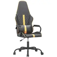 Syfax Gaming-Stuhl Schwarz und Golden Kunstleder