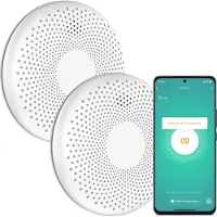 Aroha Smart Connect Kombination Rauchmelder und Kohlenmonoxid CO-Melder WLAN - 10 Jahre Batterie, mit App Tuya - 2 set