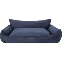 Sellbee Hundebett Hundekorb Hundesofa Hundekissen Tierbett Schlafplatz Hundematratze für Haustier Hunde Waschbar - Joker - 106 x 80 cm [Größe: XXL] - Navyblau Fancy