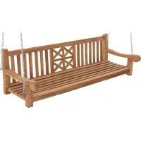 CLP Schaukelbank Farm Teakholz wetterfest mit Befestigungsmaterial teak 200 cm