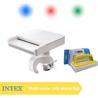 Intex - Mehrfarbiger LED-Wasserfall & WAYS Scheuerbürste