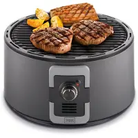 Trebs Tragbarer Holzkohlengrill 35 cm Schwarz 99335