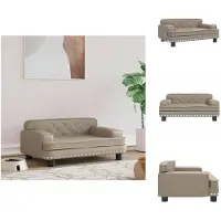 vidaXL Hundebett Cappuccino-Braun 70x45x30 cm Kunstleder - Hundebetten