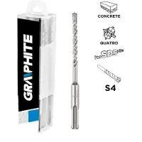 GRUPA TOPEX SDS Plus Betonbohrer, 6 x 160 mm, S4, Quatro x 10 Stk.