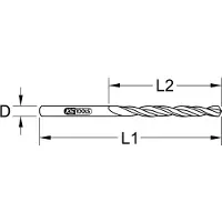 Ks Tools HSS-G Spiralbohrer, 5,7 mm, 10er Pack