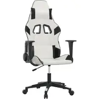 Syfax Gaming-Stuhl Weiß und Schwarz Kunstleder