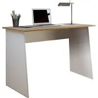 VCM Schreibtisch "Masola" Maxi, Computertisch H 74 x B 110 x T 50 cm, Farbe Weiß/Braun