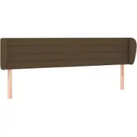Syfax Kopfteil mit Ohren Dunkelbraun 163x23x78/88 cm Stoff