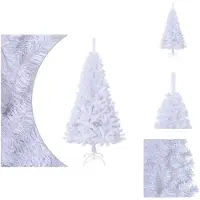 vidaXL Künstlicher Weihnachtsbaum mit Dicken Zweigen Weiß 150 cm PVC - Weihnachtsbäume