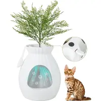 Costway Katzentoilette 63L, intelligente Geruchsentfernung, Sterilisation, Katzenklo 50x50x59cm
