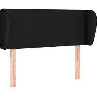 Syfax Kopfteil mit Ohren Schwarz 83x23x78/88 cm Stoff