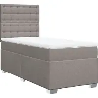 Syfax Boxspringbett mit Matratze Taupe 90x190 cm Stoff