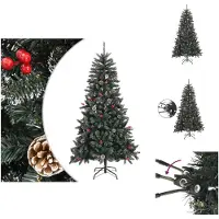vidaXL Künstlicher Weihnachtsbaum mit Ständer Grün 180 cm PVC - Weihnachtsbäume