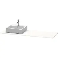 Duravit Konsole XSQUARE 16x1600x550mm m Auss li weiß seidenmatt links weiß seidenmatt