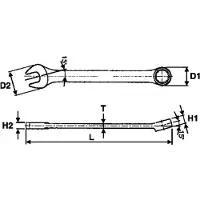 Teng Tools Ring-Maulschlüssel 72670607 3.7mm 150mm Chrom-Vanadium-Stahl 47g