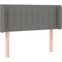 Syfax Kopfteil mit Ohren Dunkelgrau 103x16x78/88 cm Stoff