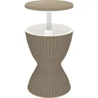Syfax 3-in-1 Tisch mit Eiskühler Hellbraun Polypropylen