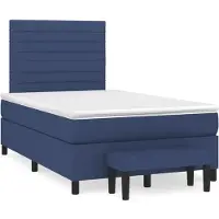 Syfax Boxspringbett mit Matratze Blau 120x200 cm Stoff