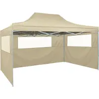 Syfax Faltzelt mit 3 Seitenteilen 3x4,5 m Creme