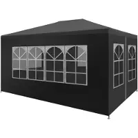 Syfax dkd-home-decor Partyzelt 4 x 3 x 2,55 m Anthrazit UV- und wasserbeständig