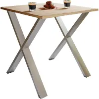 VCM Premium Holz Esstisch | H. 76 x B. 80 x T. 50 cm | Küchentisch Speisetisch Tisch Xona X