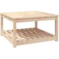 Syfax Gartentisch 82,5x82,5x45 cm Massivholz Kiefer