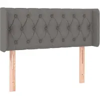 Syfax Kopfteil mit Ohren Dunkelgrau 93x16x78/88 cm Stoff