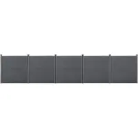 Neu.holz WPC Gartenzaun mit Pfosten Sichtschutz Windschutz Lamellenzaun Zaun 183x879cm []