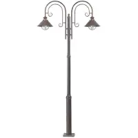 Faro Mastleuchte Nautica 2fl NAUTICA, braun / rost, Metall, Antik