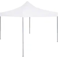 Syfax Profi-Partyzelt Faltbar 3 x 3 m Stahl Weiß