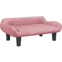 Syfax Hundebett Rosa 70x40x24 cm Samt