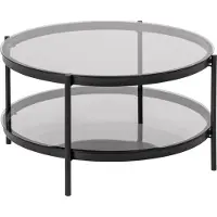 Ebuy24 Couchtisch Bayo, quadratisch, grau, aus Glas und Metall, 75 x 75 x 42 cm