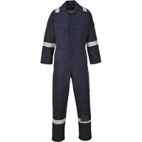 Portwest FR50 Flammhemmender, antistatischer Overall 350 g Navy Tall Gr. XXL