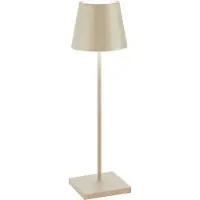 Zafferano Poldina Pro Tischlampe - Aufladbare LED Außenlampe - 38 cm - Creme
