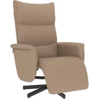 Syfax Relaxsessel mit Fußteil Cappuccino-Braun Kunstleder