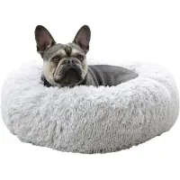 Kerbl Hundebett FLUFFY, hellgrau, 18cm Ø 60cm