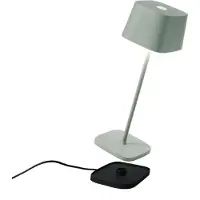 Zafferano Ofelia Mini Tischlampe - Aufladbare LED Außenlampe - 30 cm - Grün
