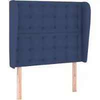 Syfax Kopfteil mit Ohren Blau 103x23x118/128 cm Stoff