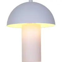 Nowa Tischleuchte Metall weiß matt, matt, Wippschalter am Kabel, H: 260mm, exkl. 1x E14 25W 230V