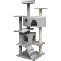 Syfax Katzen-Kratzbaum Sisal 125 cm Grau