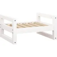 Syfax Hundebett Weiß 55,5x45,5x28 cm Massivholz Kiefer