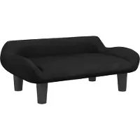 Syfax Hundebett Schwarz 70x40x24 cm Samt