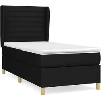 Syfax Boxspringbett mit Matratze Schwarz 90x190 cm Stoff