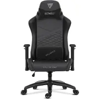 Sense7 Spellcaster SENSHI XL Gaming Stuhl Schwarz - Ergonomischer Bürostuhl für große Personen 160kg Chefsessel Kaltschaum 2D-Armlehnen