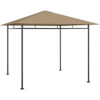 PUEAZU Pavillon 3x3x2,7 m Taupe 180 g/m² - Pavillons & Partyzelte &26855