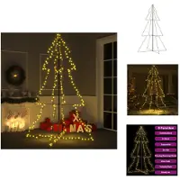 vidaXL Weihnachtsbaum in Kegelform 240 LEDs Indoor Outdoor 118x180 cm - Weihnachtsbäume
