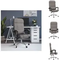 vidaXL Bürostuhl mit Massagefunktion Taupe Stoff - Bürostühle