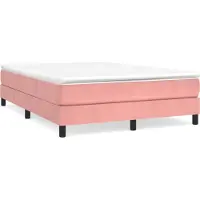Syfax Boxspringbett mit Matratze Rosa 140x200 cm Samt